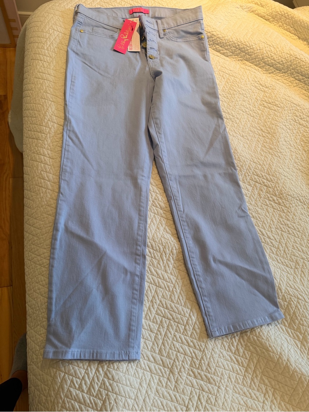 Lilly Pulitzer South Ocean High Rise jeans in Purple Phlox. Size 6. NWT